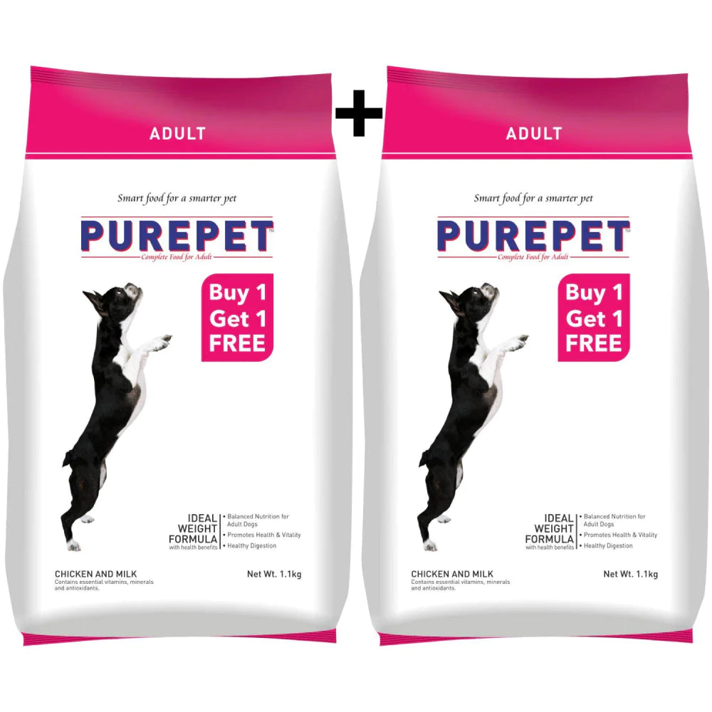 Purepet Chicken & Milk Adult Dry Dog Food.