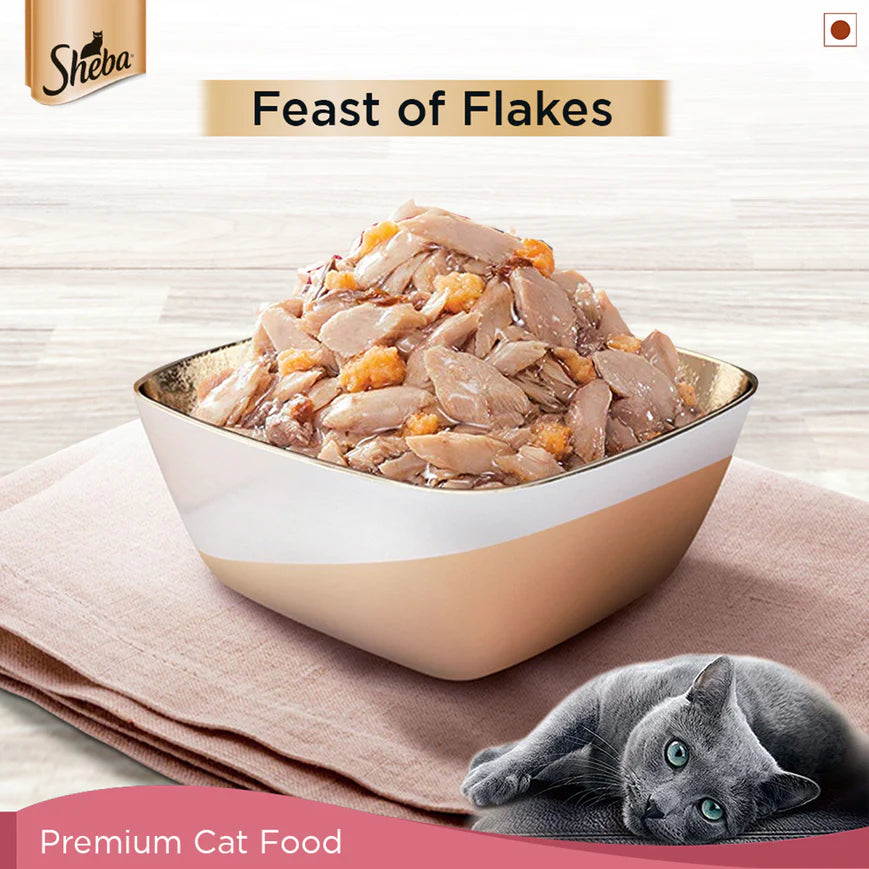 Sheba Skip Jack & Salmon Adult Wet Cat Food.