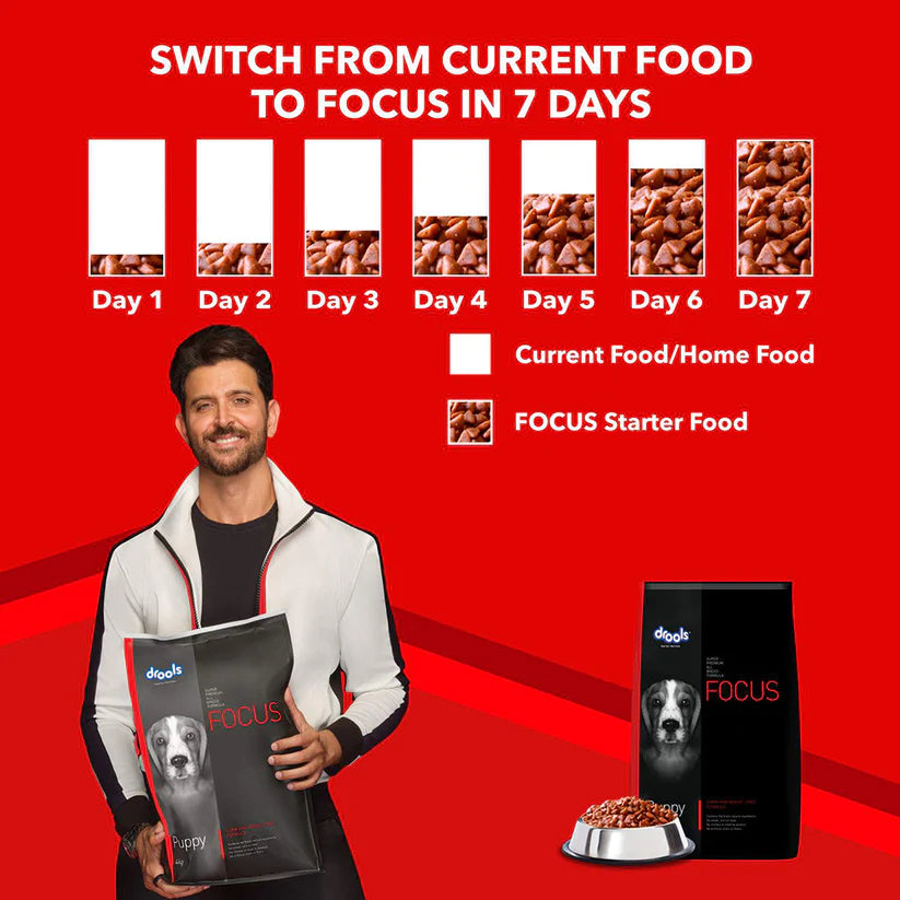 Drools Focus Puppy Super Premium Dry Dog Food.