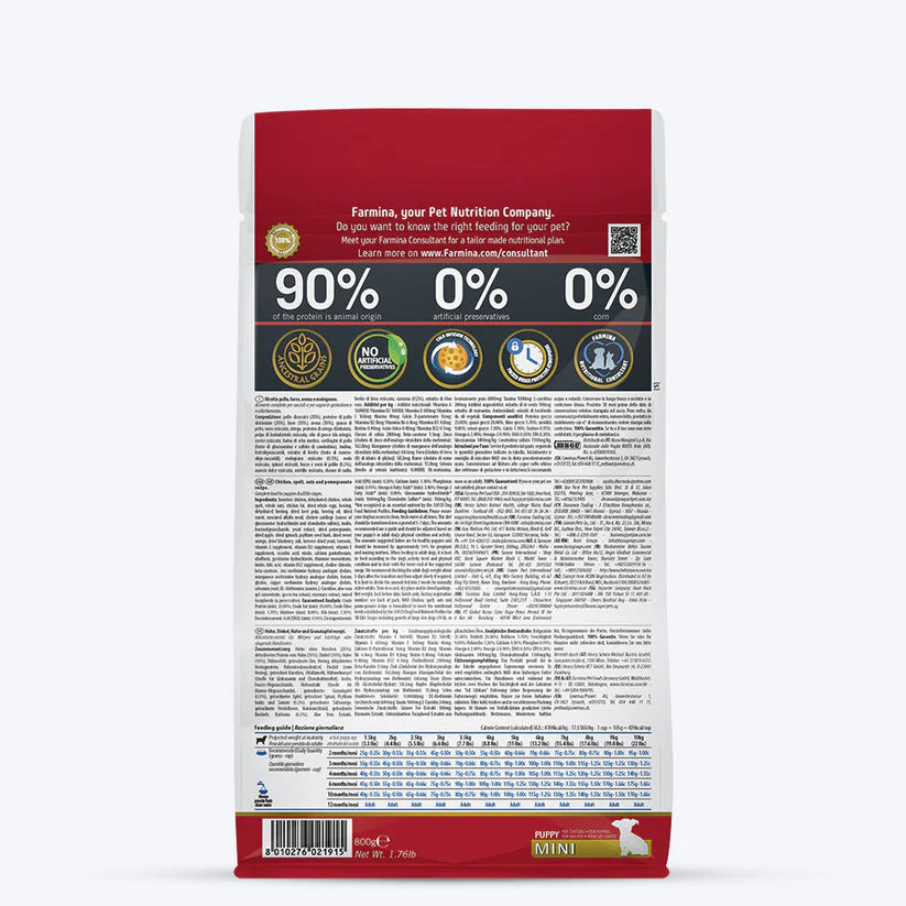 Farmina N&D Ancestral Grain Mini Breed Dry Puppy Food - Chicken & Pomegranate.