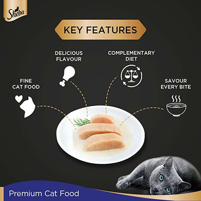 Sheba Chicken Loaf Rich Premium Adult Fine Cat Wet Food.