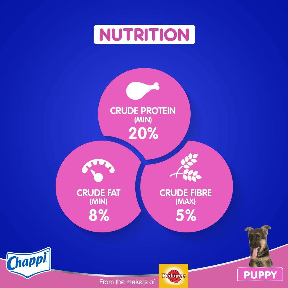 Chappi Puppy Dry Dog Food Chicken & Milk.