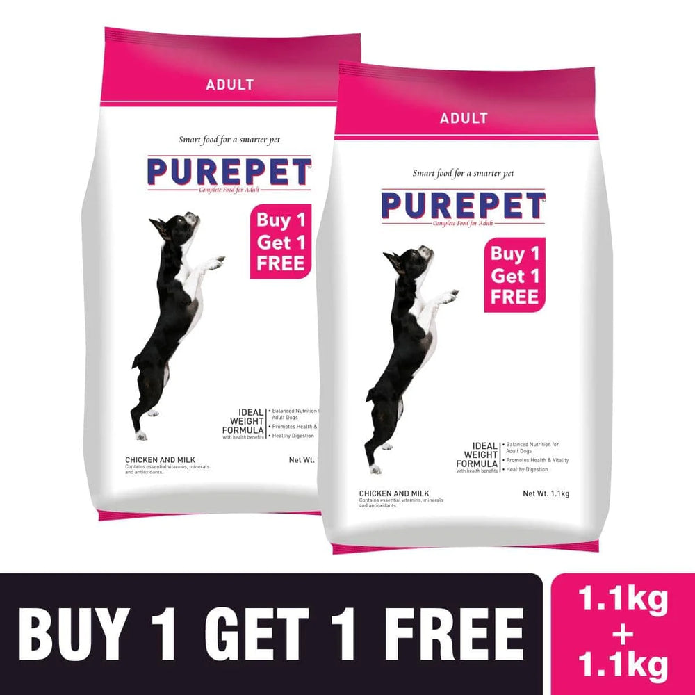 Purepet Chicken & Milk Adult Dry Dog Food.