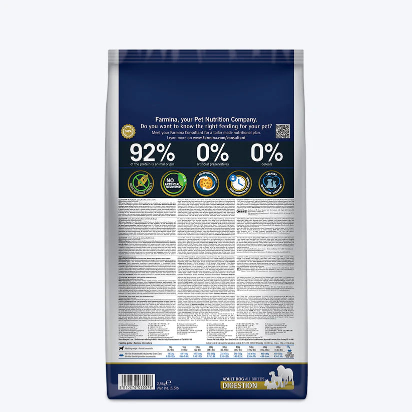 Farmina Quinoa Digestion Lamb Dry Food For Adult Dog - Medium & Maxi.