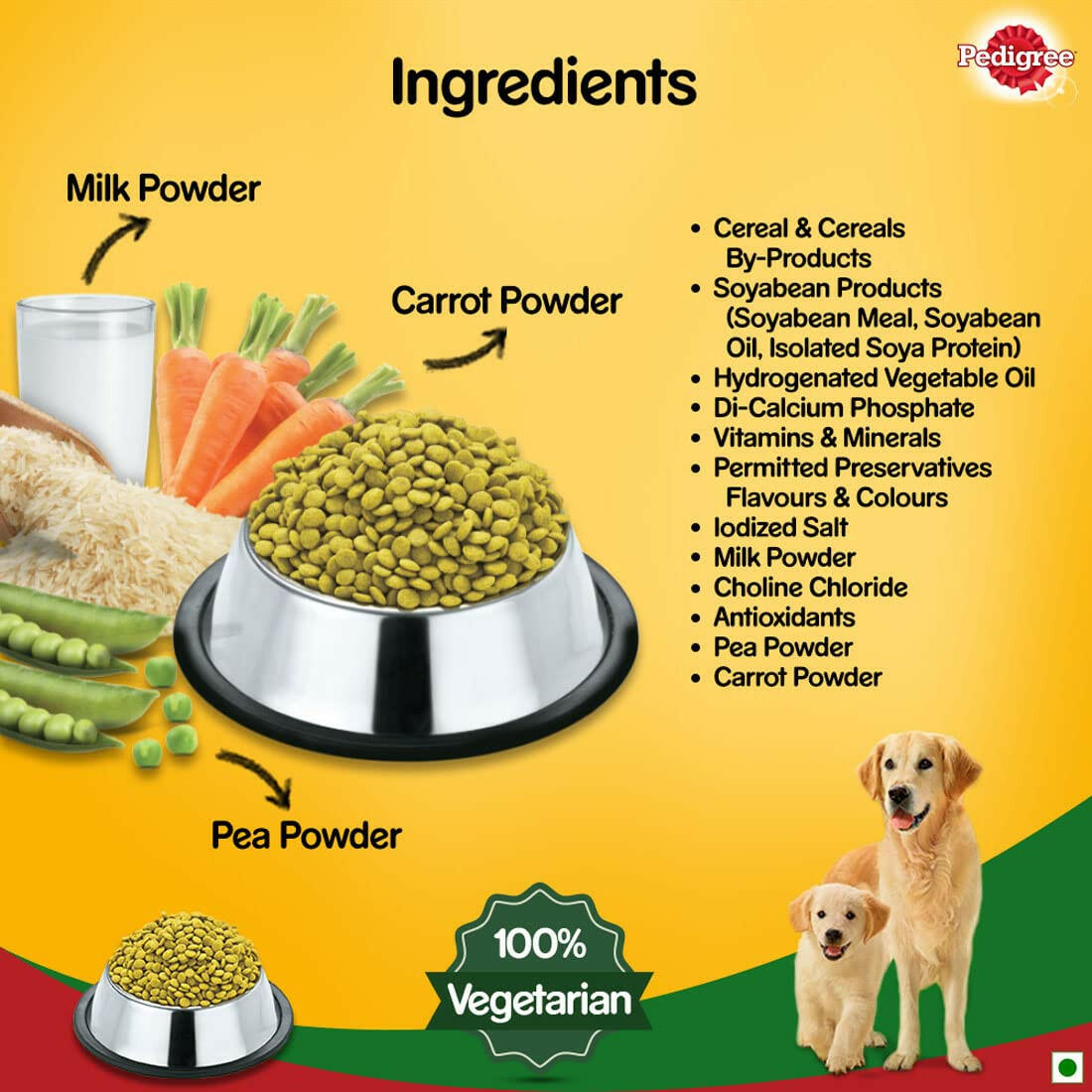 Pedigree Vegetarian Dry Food For Adult Dogs & Puppy.
