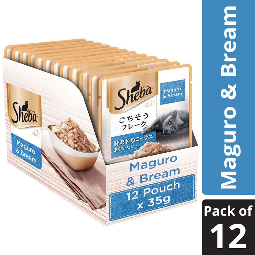 Sheba Maguro & Bream Wet Cat Food.
