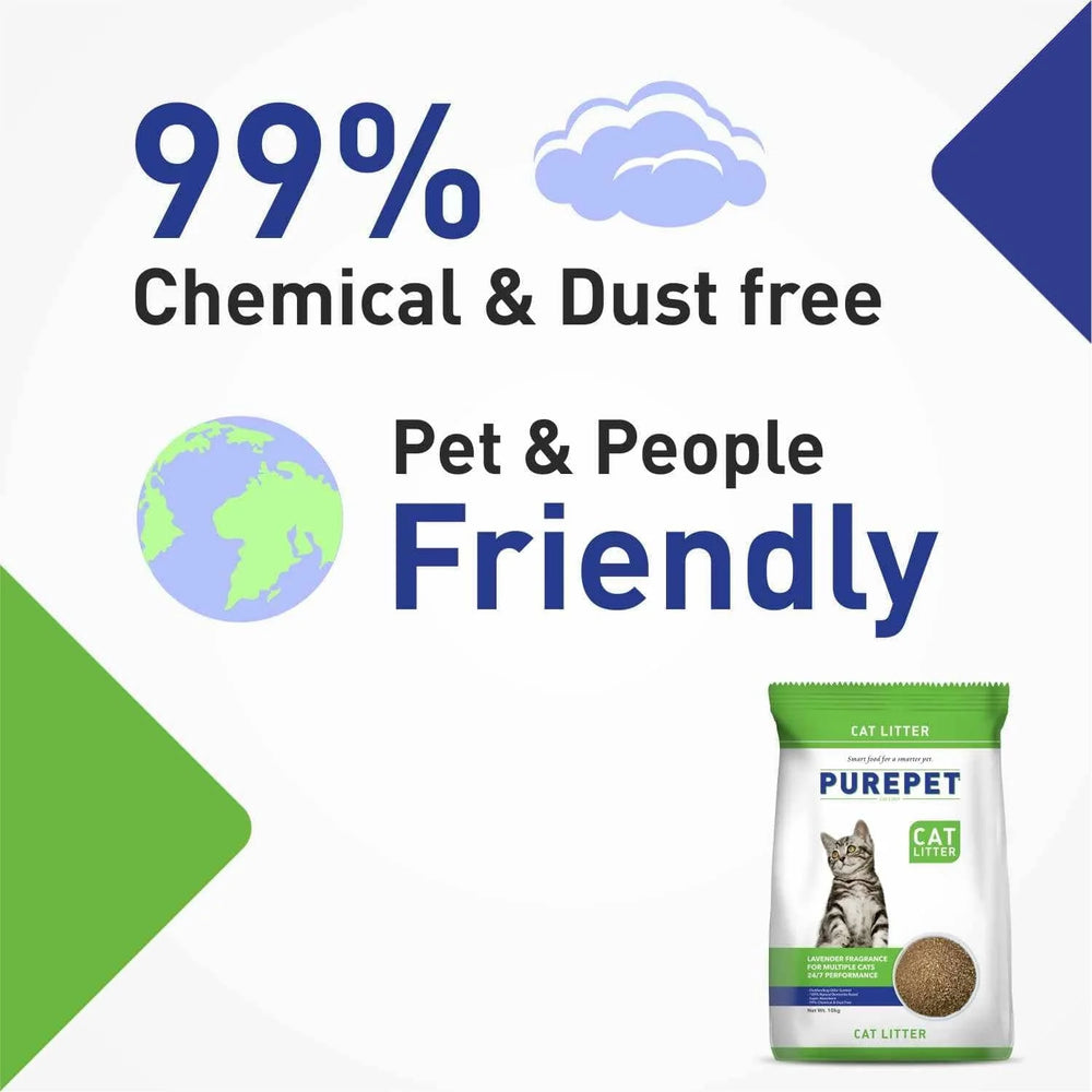 Purepet Lavender Clumping Cat Litter.