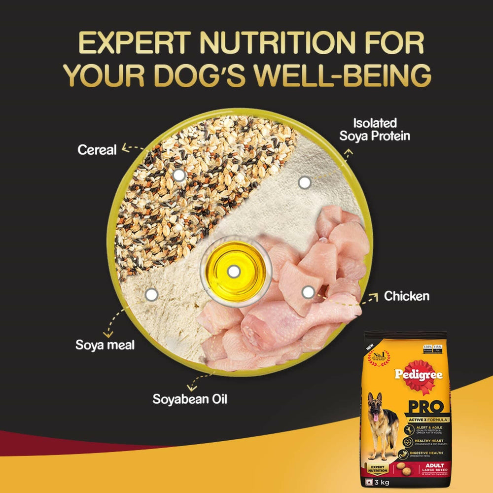 Pedigree Pro Adult Large Breed Dry Dog Food.