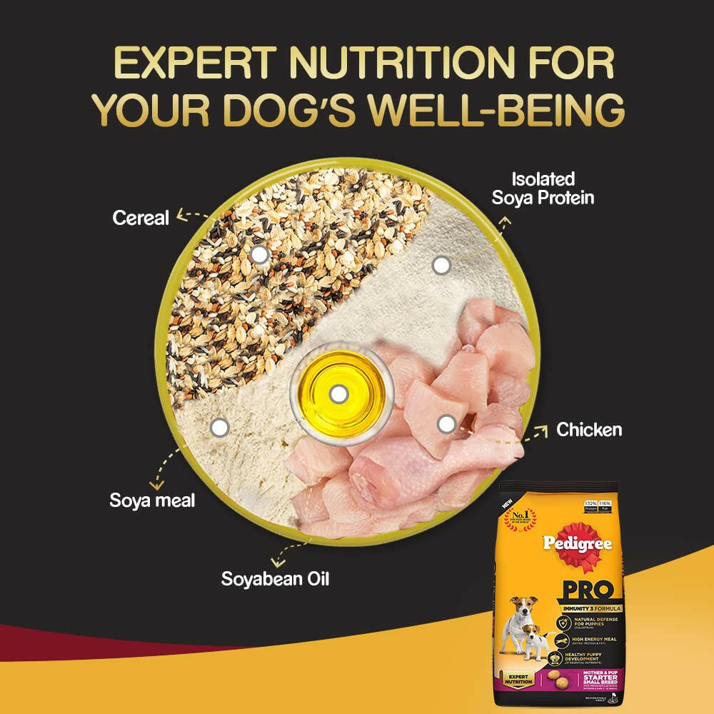 Pedigree PRO Small Breed Starter Dry Food for Pregnant & Lactating Dogs — 3 to 12 Weeks.