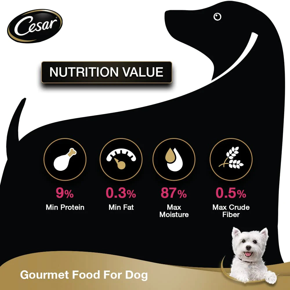 Cesar Adult Sasami Dog Wet Food.
