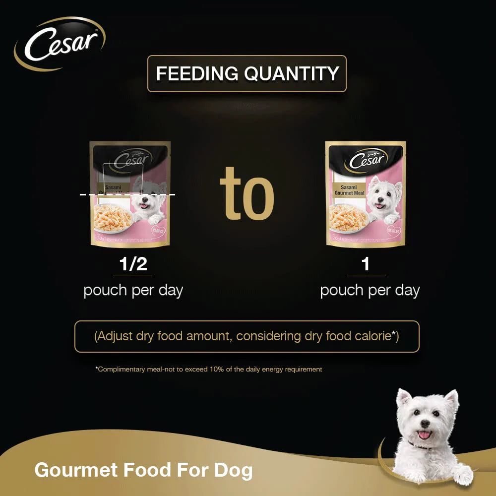 Cesar Adult Sasami Dog Wet Food.