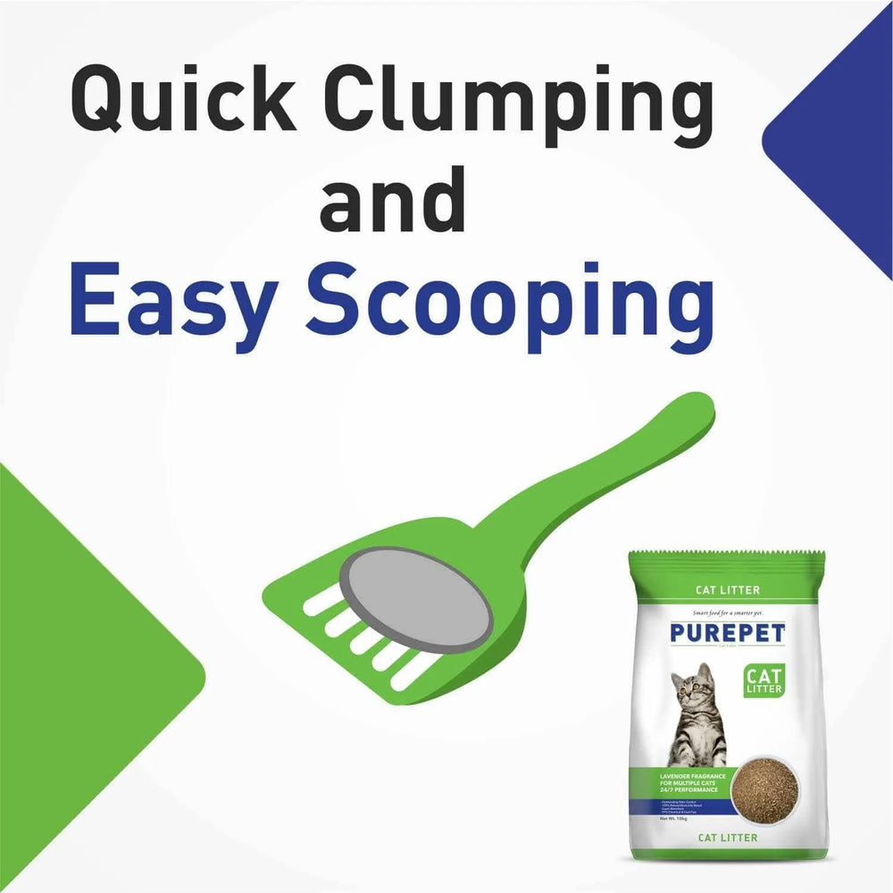 Purepet Lavender Clumping Cat Litter.