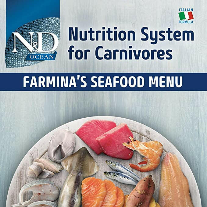 Farmina N&D Herring & Orange Grain Free Ocean Dry Cat Food.
