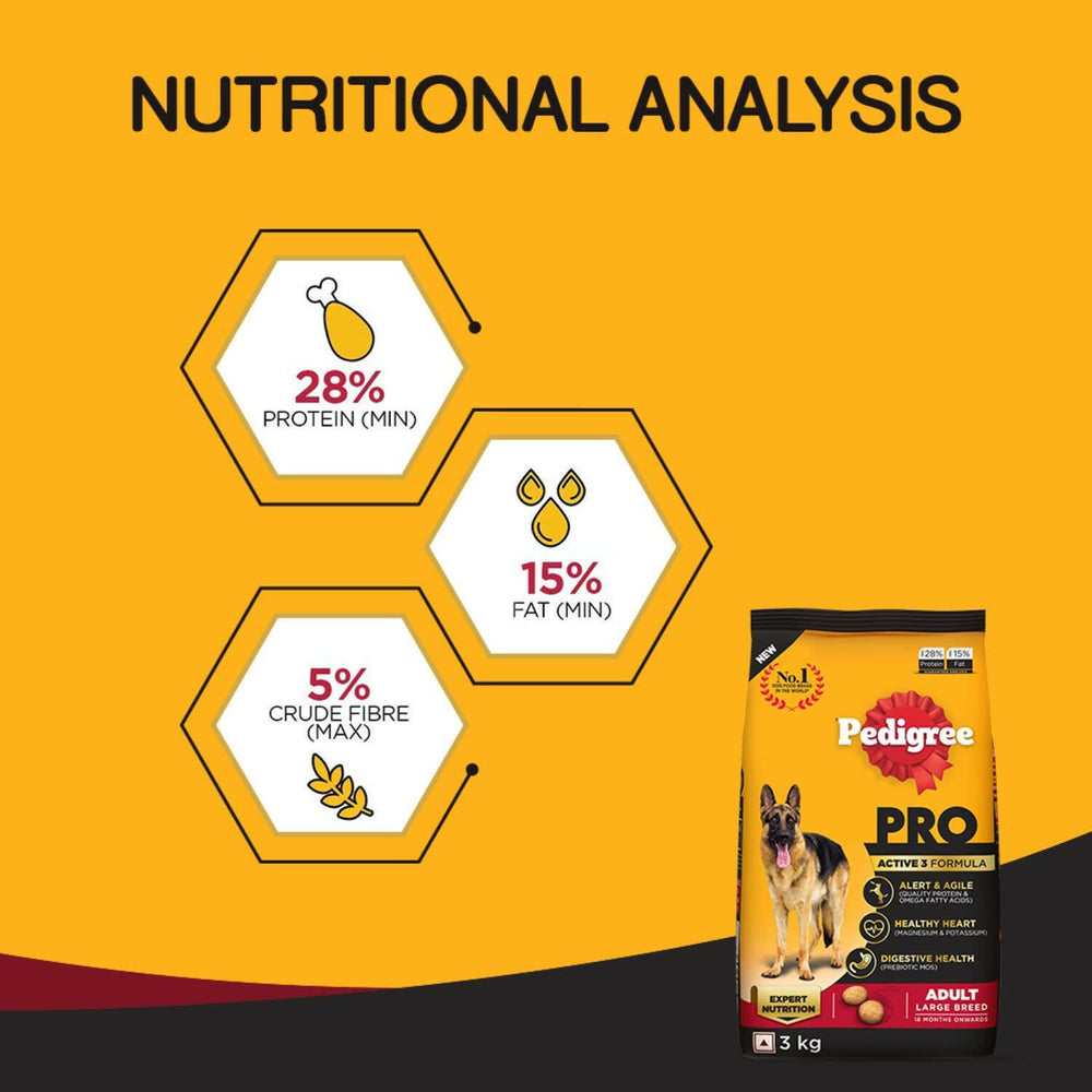 Pedigree Pro Adult Large Breed Dry Dog Food.