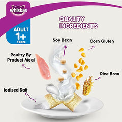 WHISKAS Hairball Control Adult Dry Food, Chicken & Tuna.