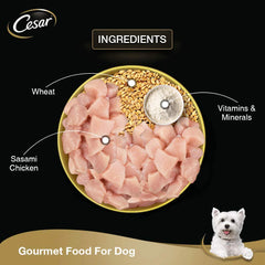 Cesar Sasami & Vegetables in Jelly Adult Dog Wet Food.