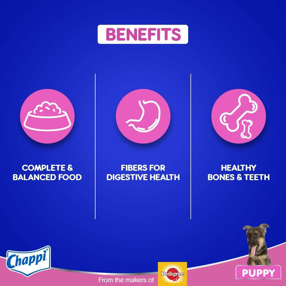Chappi Puppy Dry Dog Food Chicken & Milk.