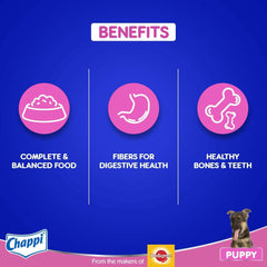 Chappi Puppy Dry Dog Food Chicken & Milk.