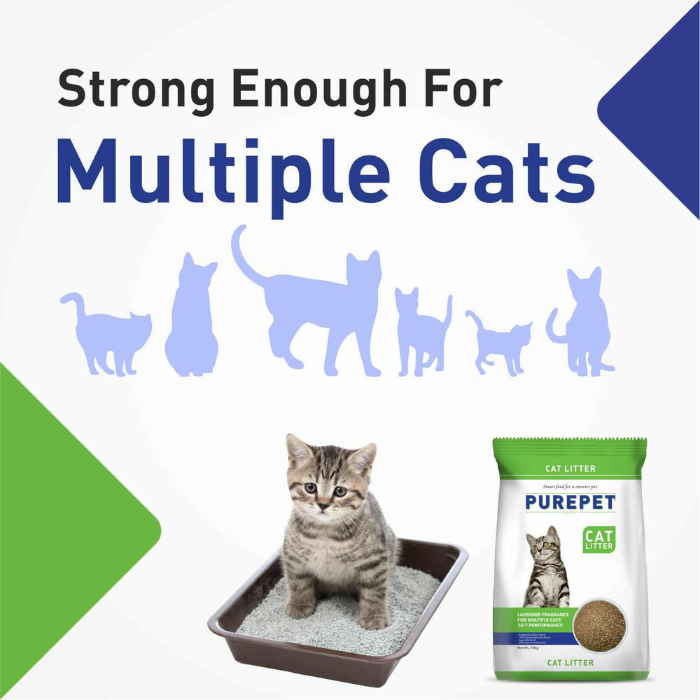Purepet Lavender Clumping Cat Litter.