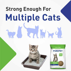 Purepet Lavender Clumping Cat Litter.