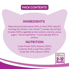 Whiskas Junior Kitten Wet Food - Chicken in Gravy (2-12 Months).
