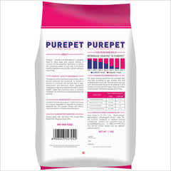 Purepet Chicken & Milk Adult Dry Dog Food.