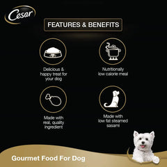 Cesar Adult Sasami Dog Wet Food.