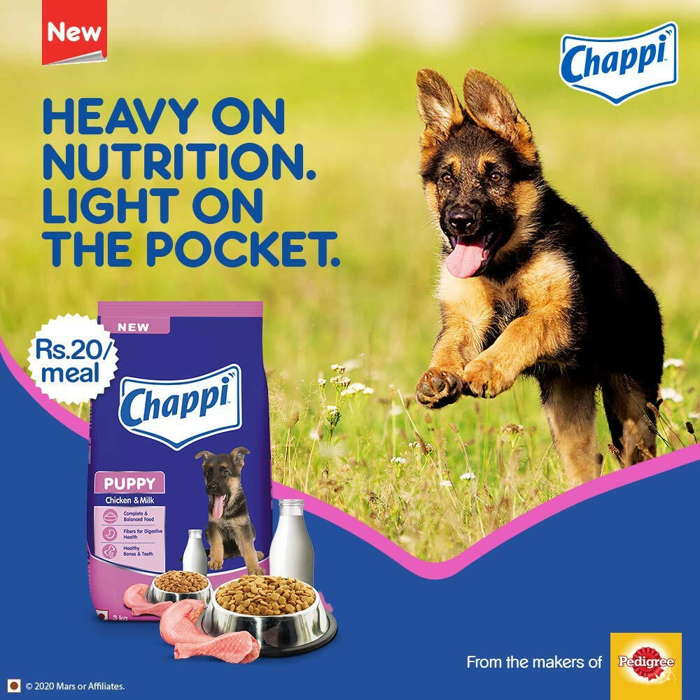 Chappi Puppy Dry Dog Food Chicken & Milk.