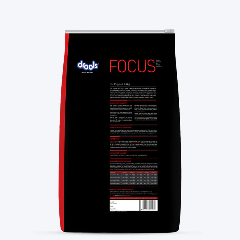 Drools Focus Puppy Super Premium Dry Dog Food.