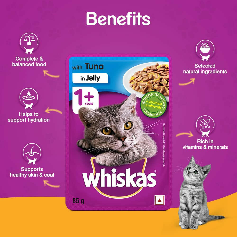 Whiskas Tuna in Jelly Meal Adult Cat Wet Food.