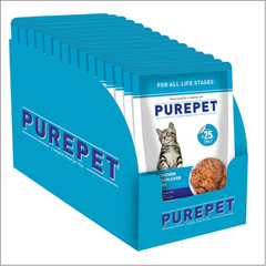 Purepet Real Chicken & Chicken Liver in Gravy Cat Wet Food – 70 g.