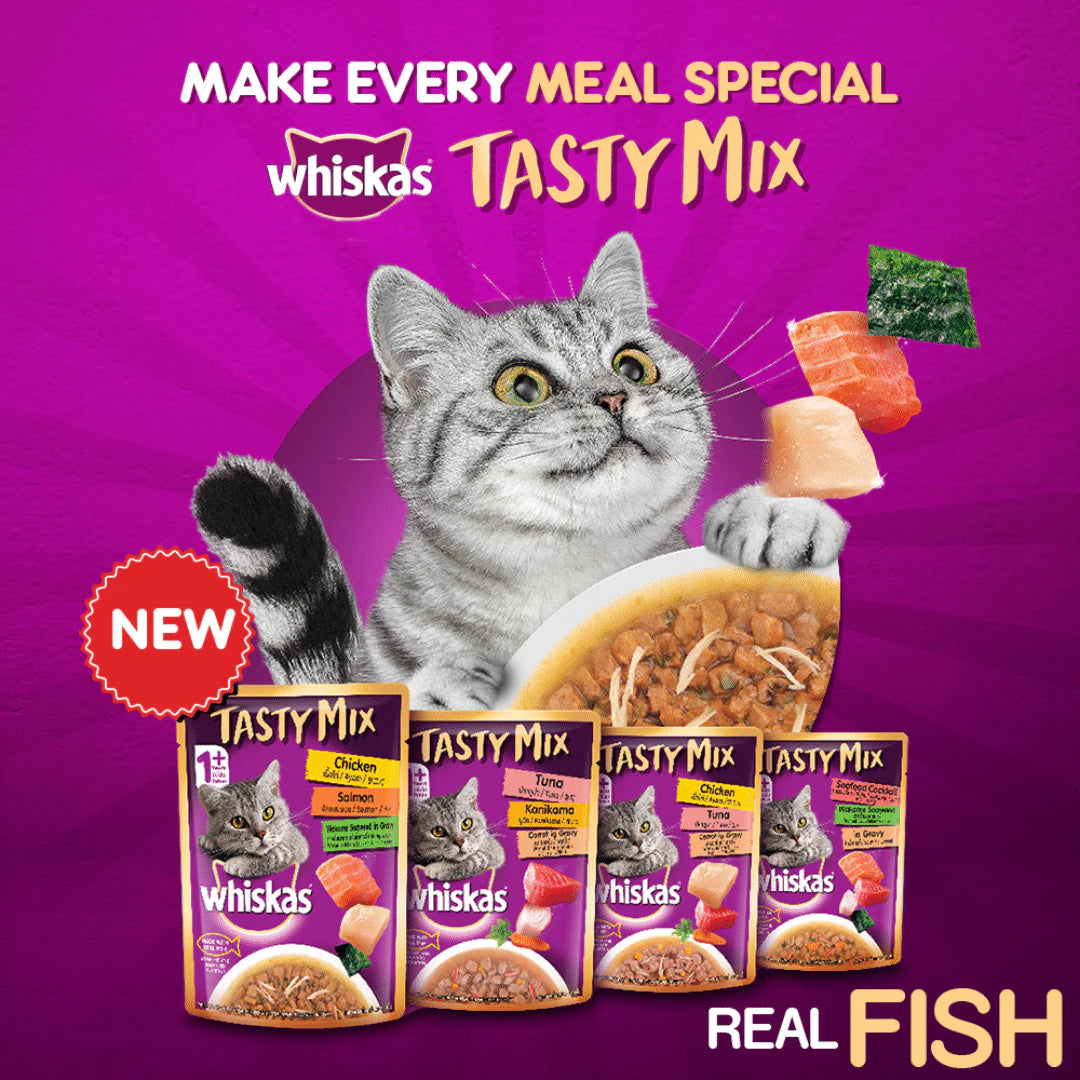 Whiskas Adult Wet Cat Food – Seafood Cocktail in Gravy.