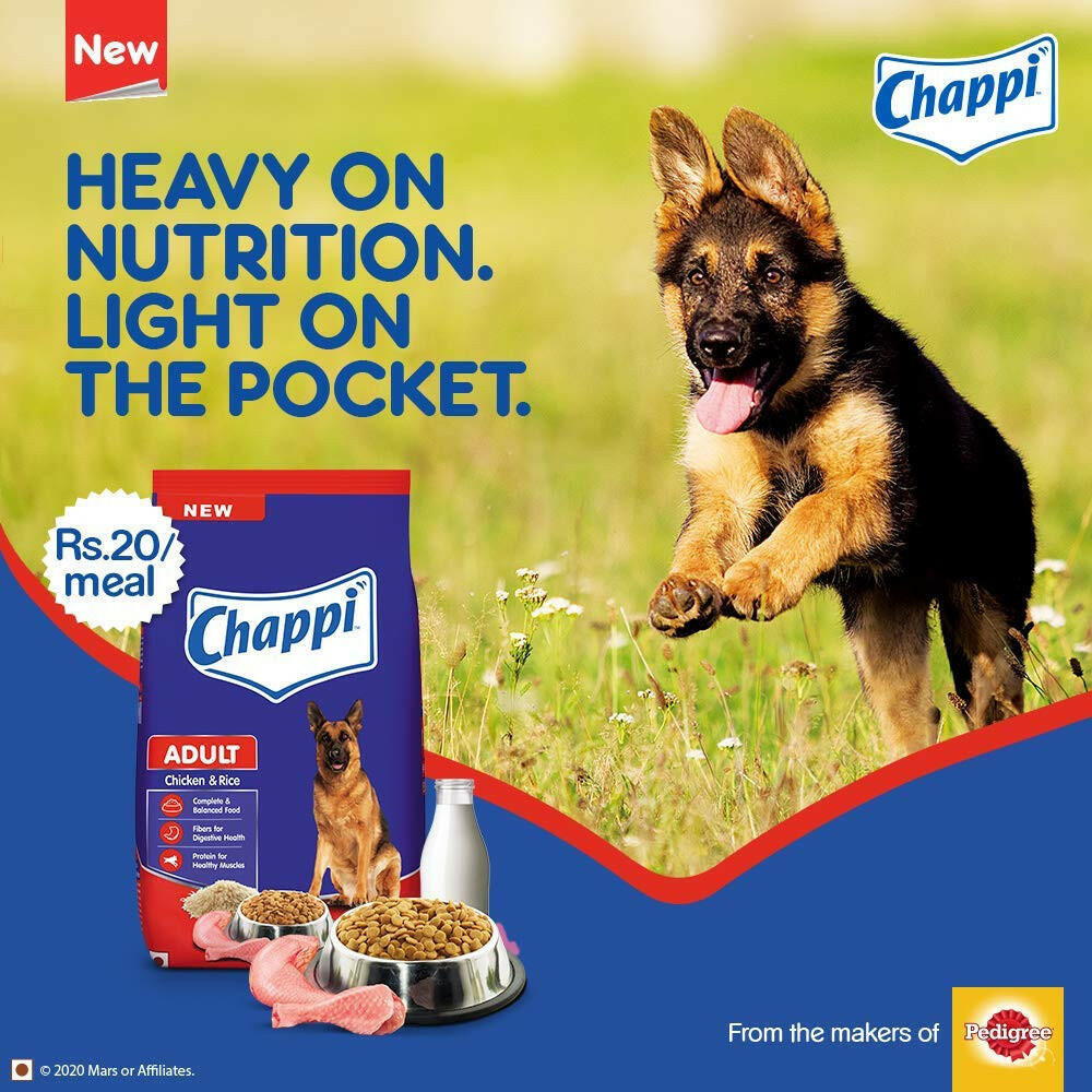 Chappi Adult Dry Dog Food Chicken & Rice.
