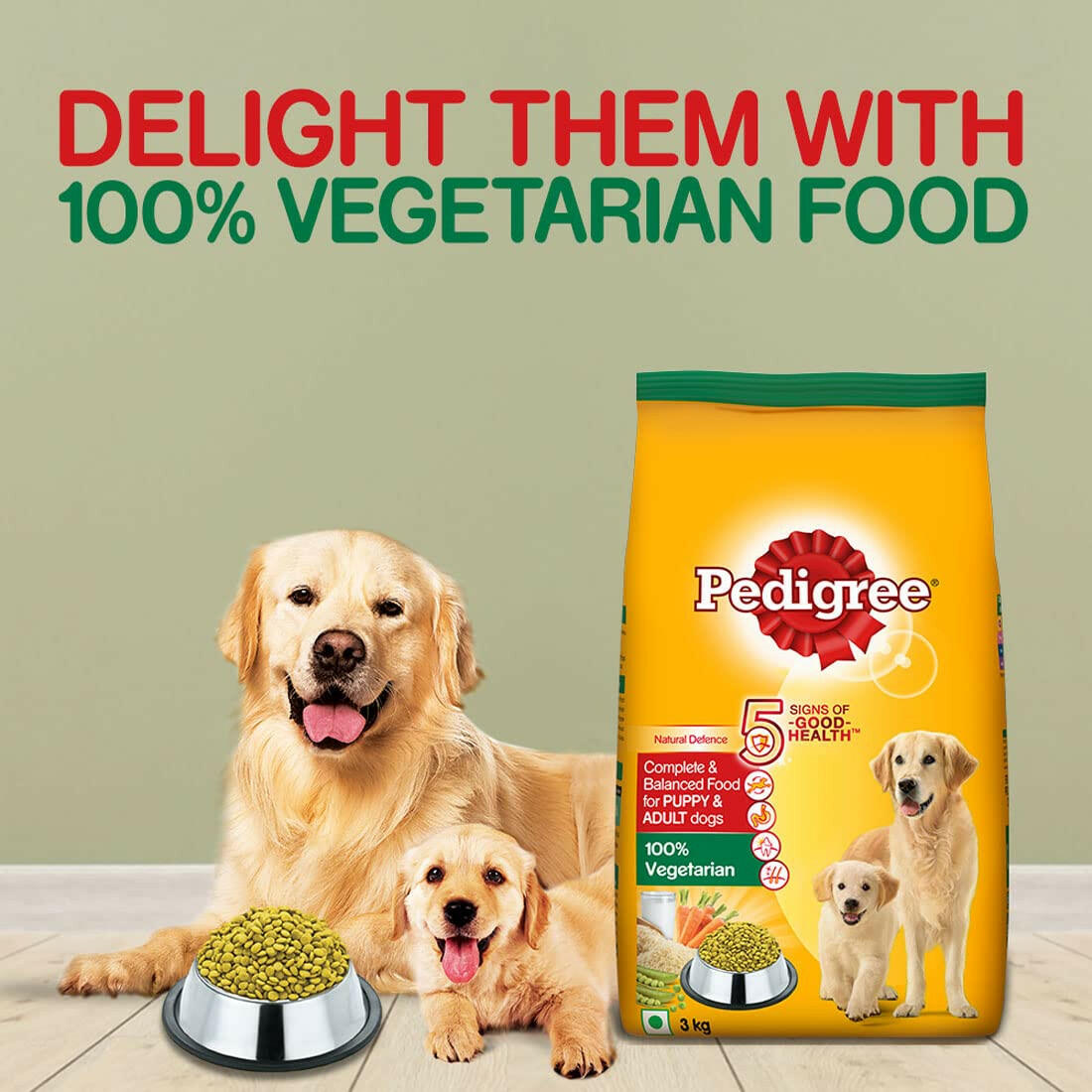 Pedigree Vegetarian Dry Food For Adult Dogs & Puppy.