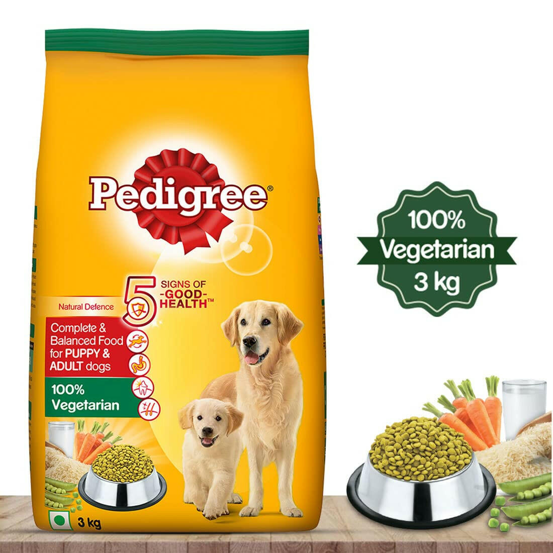 Pedigree Vegetarian Dry Food For Adult Dogs & Puppy.