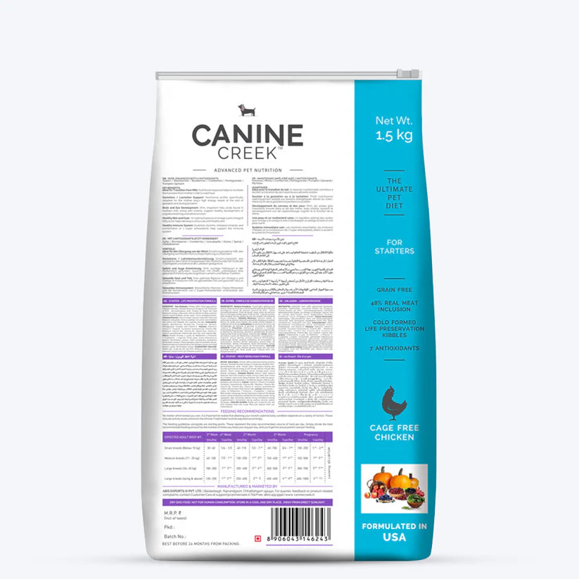 Canine Creek Starter Dry Dog Food – Ultra Premium Nutrition.