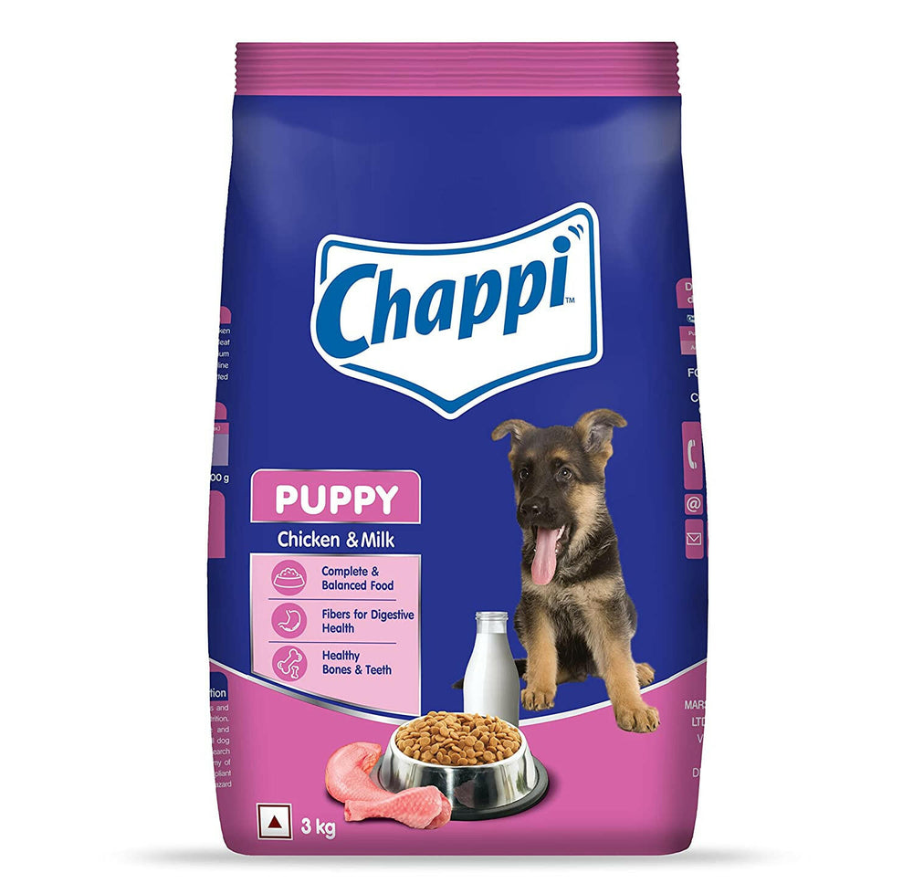 Chappi Puppy Dry Dog Food Chicken & Milk.