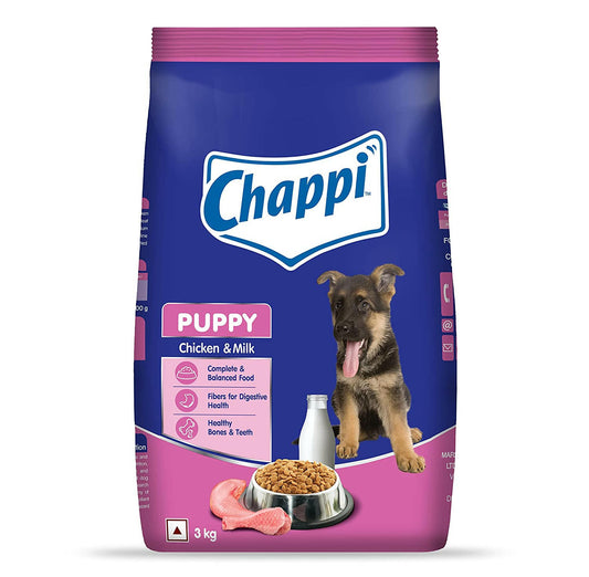 Chappi Puppy Dry Dog Food Chicken & Milk.