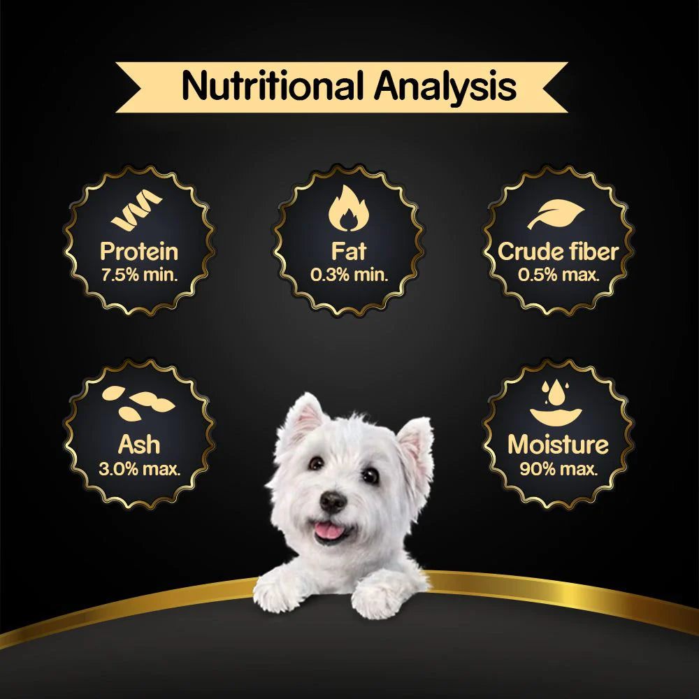 Serving suggestion image, showing Cesar wet food mixed with dry kibble.