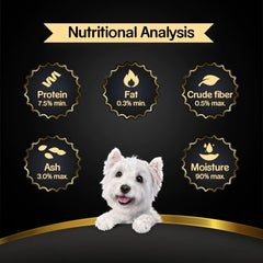 Serving suggestion image, showing Cesar wet food mixed with dry kibble.