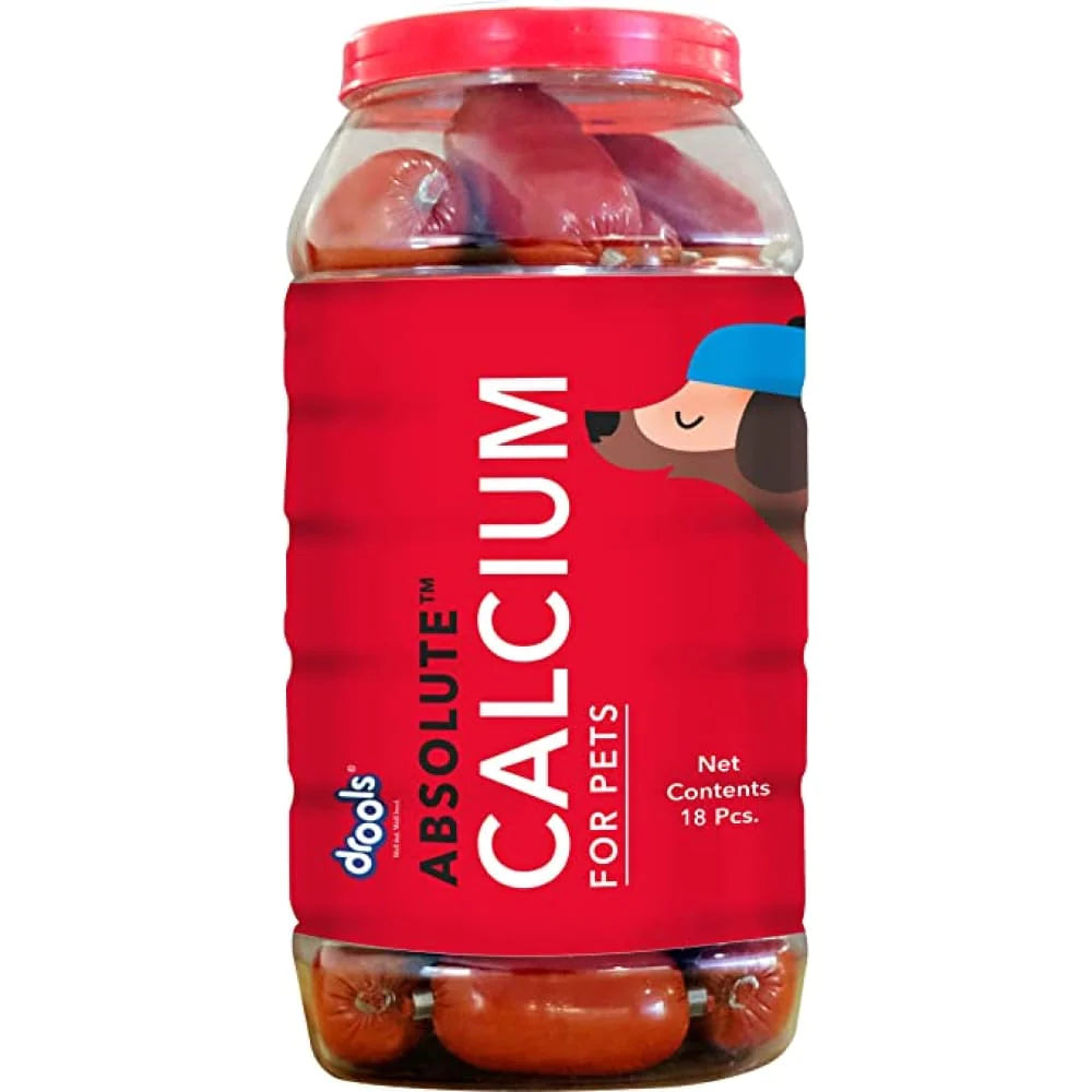 Drools Absolute Calcium Sausage Supplement for Dogs.
