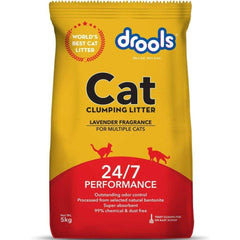 Drools Lavender Scented Clumping Cat Litter.