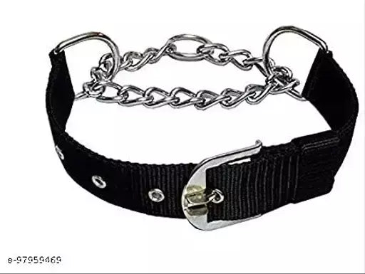 Eagle Pet Product Dog Choke Collar Stainless Steel (Black, 1 Inch).