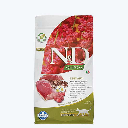 FARMINA N&D Quinoa Urinary Dry Cat Food, Duck Cranberry.