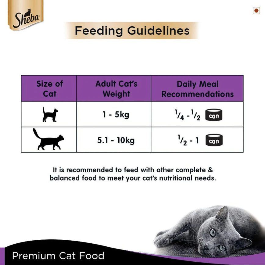 Sheba Deluxe Pure Tuna White Meat in Jelly Wet Adult Cat Food.