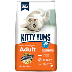 Kitty Yums Ocean Fish Adult Cat Food.