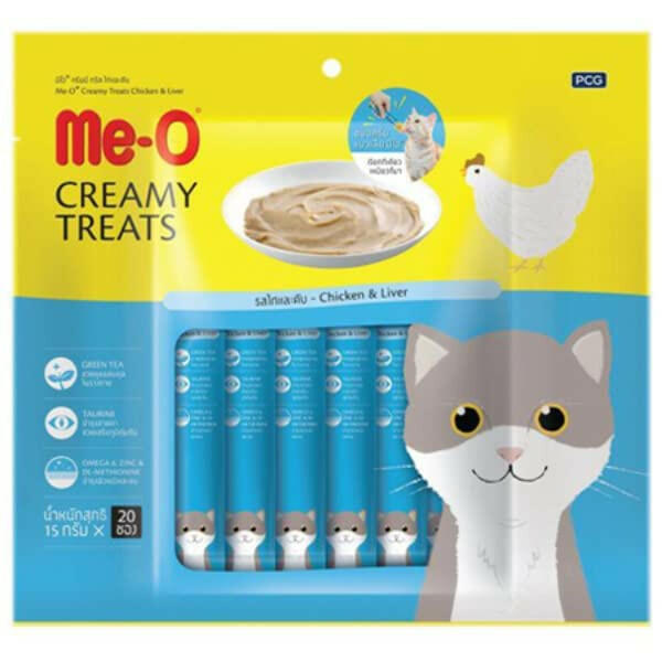 MeO Creamy Treats Chicken and Liver for Cats – 300g.