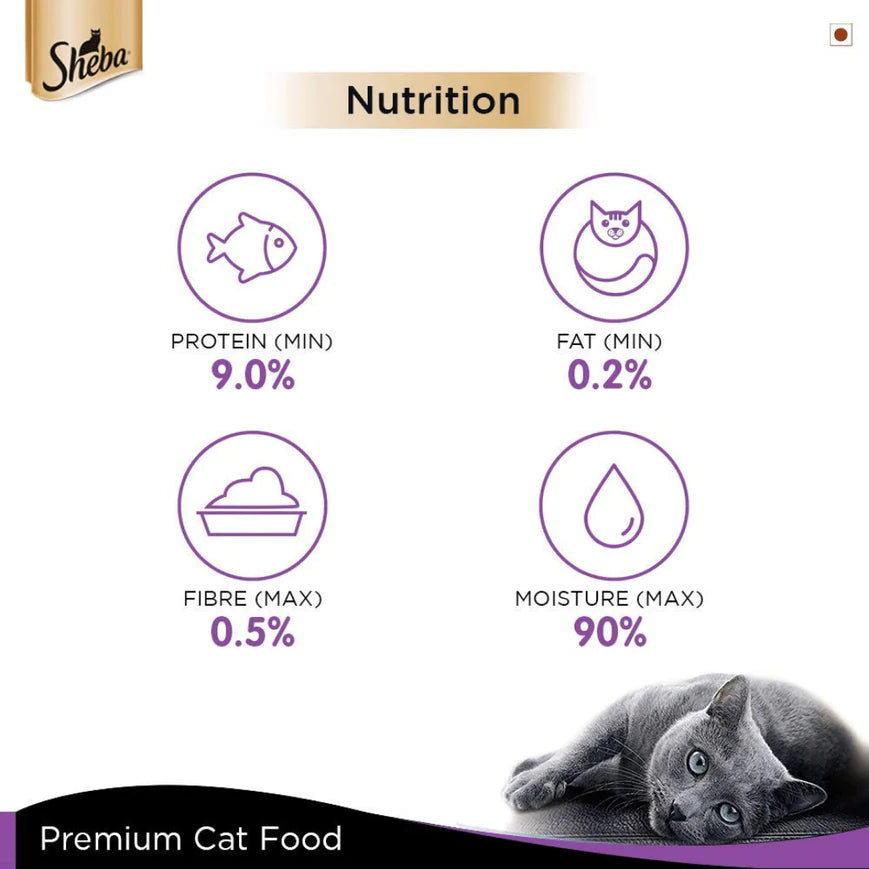 Sheba Deluxe Pure Tuna White Meat in Jelly Wet Adult Cat Food.