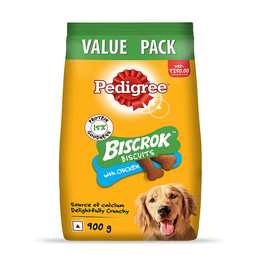 Pedigree Biscrok Dog Biscuit, Chicken Flavour – 500g.