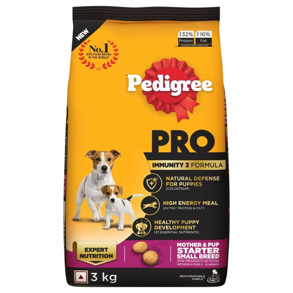Pedigree PRO Small Breed Starter Dry Food for Pregnant & Lactating Dogs — 3 to 12 Weeks.